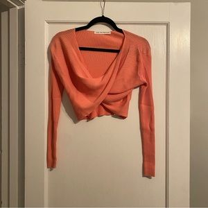 Live The Process Wrap crop top